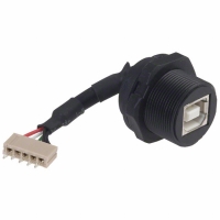 USBBF7 CONN USB B RCPT W/CORD-5PIN