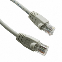 DK-1511-007/G CABLE RJ45 CAT5E W/BOOT 7' GRY