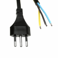 380007-01 CORD 3COND BLK ITALY UNSHLD 1.8M