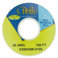 KSW30W-0100 WIREWRAP PVDF 30AWG WHITE 100'