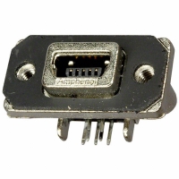 MUSBB15134 CONN RUGGED USB RCPT R/A MINI B