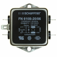 FN610B-20-06 FILTER 1-PHASE MED GEN EMI 20A