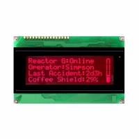 LK204-25-R LCD ALPHA/NUM DISPL 20X4 BK/RED