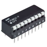 435802-7 RIGHT ANGLE 9 POS DIP SWITCH