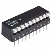 435802-8 RIGHT ANGLE 10 POS DIP SWITCH