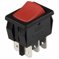 GRS-4022-0010 SWITCH ROCKER DPDT ON/ON RED