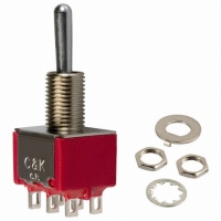 7211SYZQE SWITCH TOGGLE DPDT 3-WAY S-LUG