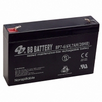 BP7-6-T1 BATTERY SEALED LEAD ACID 6V 7AH