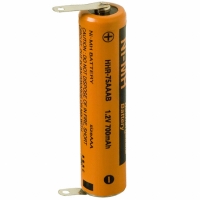 HHR-75AAA/B5BT BATT NIMH 700MAH W/BUTTON W/TAB