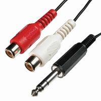 AK244-63 CABLE STEREO 6.3MMSTER-2XCHIN-F