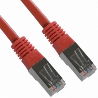 A-MCSP-80020/R-R CABLE CAT.5E SHIELDED RED 2M