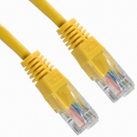 A-MCUP-80010/Y-R CABLE CAT.5E UNSHIELDED YEL 1M