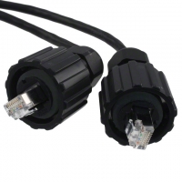 17-10003 CABLE RJ45 2M IND PLUG-PLUG