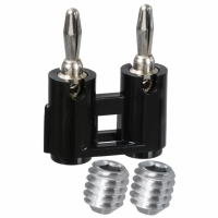 6089 PLUG BANANA DUAL SOLDERLESS BLK