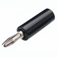 BU-00243-0 PLUG BANANA SOLDERLESS BLK 15A