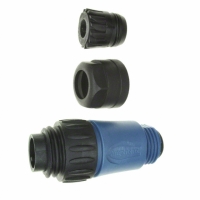 C016 20H003 100 10 CONN MALE PLUG 3+PE SILVER BLUE