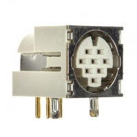 HR212-10RA-8SDL(72) CONN RECEPT 8POS R/A GOLD SAND