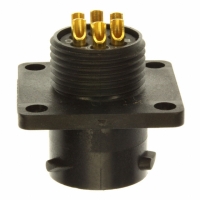 UTS010E6S CONN RCPT SQ FLANGE 6POS W/SCKT