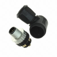 43-00106 CONN PLUG MALE M12 5POS R/A 8MM
