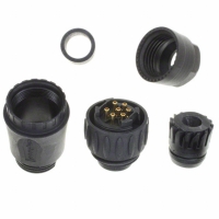 C016 30H006 200 12 CONN MALE PLUG 6+PE GOLD BLACK