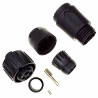 C016 20D003 200 12 CONN FEMALE PLUG 3+PE GOLD BLACK