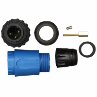 C016 20H003 200 10 CONN MALE PLUG 3+PE GOLD BLUE