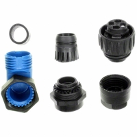 C016 20K003 100 10 CONN MALE PLUG 3+PE R/A SLV BLUE