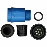 C016 30D006 200 10 CONN FEMALE PLUG 6+PE GOLD BLUE