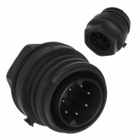 EXP-0931/07/P CONN JAM NUT 7POS IP68 W/PINS