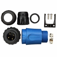 C016 20H003 210 10 CONN MALE PLUG 3+PE GOLD BLUE