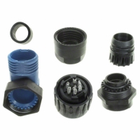 C016 30F006 100 10 CONN FMALE PLUG 6+PE R/A SLV BLU