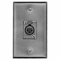 J3FS CONN RECP WALL PLATE 3POS FEMALE