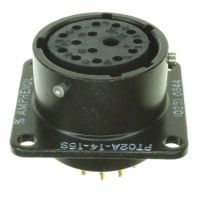 PT02A-14-15S(025) CONN RCPT 15POS W/SOCKETS SOLDER