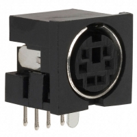 2MJ-0004A110 CONN MINI DIN RECEPT RT ANG 6POS