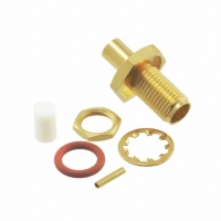 1051013-1 CONN JACK SMA STR BULKHEAD GOLD