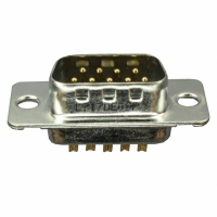 L717DE09P CONN D-SUB PLUG 9POS GOLD FLASH