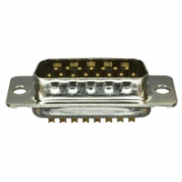 L717DA15P CONN D-SUB PLUG 15POS GOLD FLASH