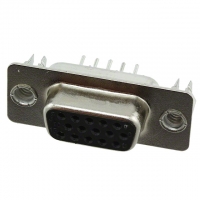 10090929-S154XLF DSUB HD FMALE STR 15POS SLDR T/H