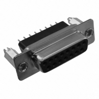 628-015-321-056 CONN D-SUB RCPT 15POS VERT GOLD