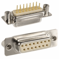 172-E15-213R021 CONN DB15 FEMALE SLD DIP NKL