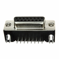 1734355-1 CONN DSUB RCPT R/A 15POS GOLD/FL