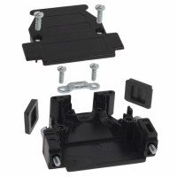 975-025-010R011 BACKSHELL DB25 BLK PLASTIC 3WAY