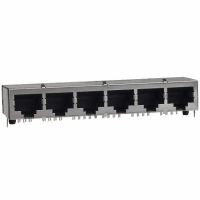 5558504-1 CONN MOD JACK 6PORT 8-8 SHLD PCB