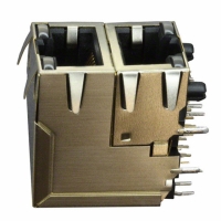 RJSAE-538A-02 CONN RJ45 2X1 JACK R/A EMI LED