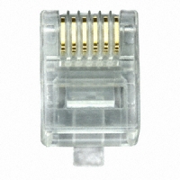 A-MO-6/6-F50-R CONN MOD PLUG 6-6 FLAT OVAL 50AU