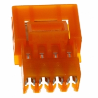 3-641435-4 CONN PLUG 4POS MTA156 ORANGE TIN