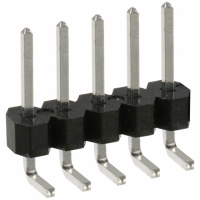 PEC05SBAN CONN HEADER .100 SINGL R/A 5POS