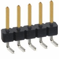 PBC05SBAN CONN HEADER .100 SINGL R/A 5POS