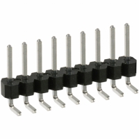 PEC09SBAN CONN HEADER .100 SINGL R/A 9POS