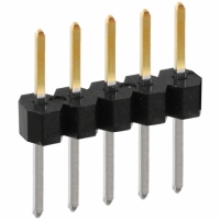 PBC05SABN CONN HEADER .100 SINGL STR 5POS